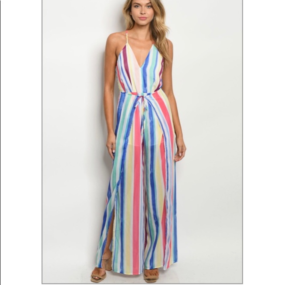 Multi Striped Jumpsuit